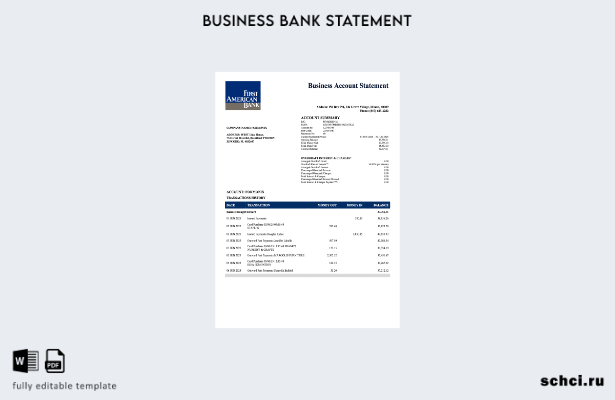 цифровая загрузка выписки по текущему счету компании USA First America Bank в фо